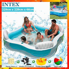 Maybe you would like to learn more about one of these? Free Gift Intex 56475 Built In 4 Inflatable Seat 2 Drink Holders Eco Friendly Material Family Swimming Pool Shopee Malaysia