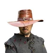 Primalforged leather wizard witch hat. By The Sword Leather Witch Hunter Hat In Brown