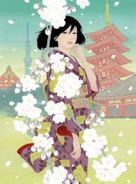 katou miki 加藤美紀 kaze hana 風 花 wind flower japan 2012 japanese art styles japanese art modern vintage illustration art