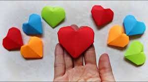 Origami 3d Heart Very Easy How To Make Puffy Paper Heart Maison Zizou In 2020 Paper Hearts Origami Paper Heart 3d Heart