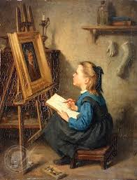 A Young Artist by Paul Constant Soyer Reproduction For Sale