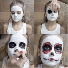 Creepy Halloween Step By Step Makeup Ideas Halloweentip Halloween Makeup For Kids Halloween Makeup Diy Halloween Makeup Scary