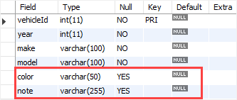 Mysql Alter Table
