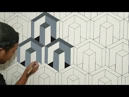 Cat (warna sesuai keinginana) 2. Optical Illusion 3d Wall Painting Design Wall Art Painting Decoration Cat Tembok Kreatif 3d Youtube Mural Gambar Geometris Gambar 3d