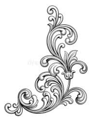 Scroll tattoos scroll tattoos, banners, designs, pictures and ideas scroll tattoos have always been popular, they are commonly used on their own or incorporated in with another design. Vintage Baroque Victorian Frame Border Monogram Floral Ornament Scroll Engraved Retro Pattern Tattoo Calligraphic Stock Vector Illustration Of Antique Card 67144419