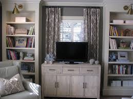 Tv Built Ins In Front Of Window Home Living Room Windows Family Living Rooms
