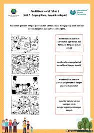 Alam sekitar memainkan peranan yang penting dalam kehidupan harian kita. Unit 7 Sayangi Alam Sekitar Worksheet