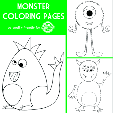 Do not leave these pages alone with your crayons for even a minute. Monster Coloring Pages