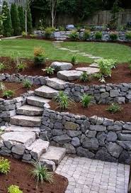 38 Amazing Rock Garden Ideas Try For All Season Homeridian Com Pathway Landscaping Sloped Garden Yard Landscaping