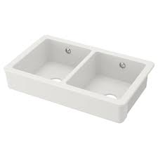 Havsen Evier 2 Bacs Face Avant Visible Blanc 82x48 Cm Ikea