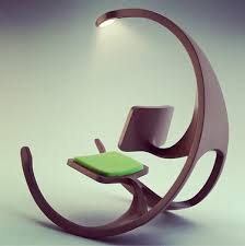 This Is One Funky Rocking Chair Not My Taste But Someone Must Like It Creative Furniture Unique Furniture Chair Design Modern