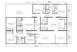 Wide, rambling footprint with attached garage. Barn Plans With Loft Further 40x60 Shop With Living Quarters Plans Shop House Plans Shop With Living Quarters Ranch House Floor Plans