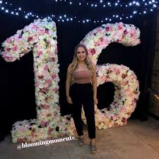 This listing is for a single card supplied with a kraft brown envelope. 1 8m Floral Number 16 For Hire Sydney Australia Floral Numbers Floral Letters Floral Heart Sweet 16 Candles Sweet 16 Decorations Sweet 16 Party Decorations