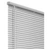 Its slats are less than half the width of a regular venetian blind, and are often made of aluminium, measuring 15 millimetres (0.59 in) or 25 millimetres (0.98 in). 1