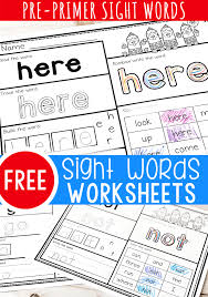 Word and picture clue riddle worksheets; Free Printable Pre K Sight Words Worksheets