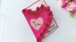 Diy anniversary cards using the cricut explore. How To Make Anniversary Card Handmade Easy Card Tutorial Youtube