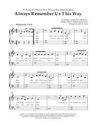 Always Remember Us This Way From A Star Is Born Lady Gaga Piano Sheet Music Sheet Music Disney Sheet Music Piano Easy Sheet Music