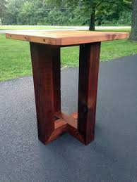 Rustic Cedar Outdoor Patio Table Rough Sawn Cedar Legs Table 25x22x30 Tall Finished With A 100 Sustainable Petr Wood Patio Table Rustic Wood Bench Wood Patio
