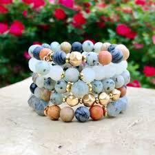 Matte Amazonite Bead Bracelet Amazonite Stretch Bead Etsy Gemstone Beaded Bracelets Beaded Bracelets Bracelets Handmade Beaded