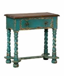 30 Tall Side Table Barley Vintage Hand Carved Twist Legs Cyan Finish Solid Wood Ebay Barley Twist Table Rustic Accent Table Furniture