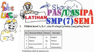 Soal uas ipa kelas 7 semester 1. Soal Pas Uas Ipa Smp Kelas 7 Semester 1 Penilaian Akhir Semester 45 Soal Youtube