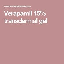 Verapamil 15 Transdermal Gel Cysts Gel Treatment