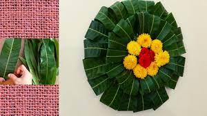 Download 568,666 decoration flowers stock illustrations, vectors & clipart for free or amazingly low rates! Mango Leaves Back Drop Background Idea For Varamahalakshmi Pooja Pooja Leaf Decor A2 Crafts Youtube