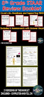 Staar Science Review Booklet Bundle 8th Grade Science