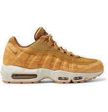 Nike air max 95 marathon running shoes/sneakers. Nike Air Max 95 Se Mesh Leather And Suede Sneakers Men Camel Nike