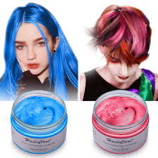 Fashion unisex color hair cream color styling temporary colors cream blue purple gray hair dye wax easy wash plants component. Amazon Com Hair Color Wax Unisex Disposable Blue And Purple Hair Dye Hairstyle Coloring Cream For Party Cosplay Halloween Masquerade Club Temporary Hair Dye For Women And Men 4 23oz Beauty
