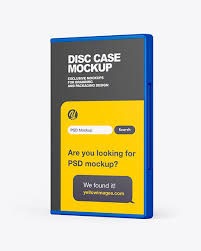 Download Cd Case Mockup Half Side View In Packaging Mockups On Yellow Images Object Mockups PSD Mockup Templates
