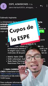 Cupos de la ESPE: Proceso de Admisión 2023