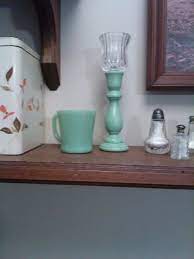 Spray Painted The Candlestick With Krylon Pistachio Jadeite Color Spray Paint Color Spray Candlesticks Candle Holders
