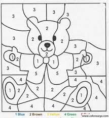 Resultado De Imagen Para Dibujos Para Colorear Con Numeros Teddy Bear Coloring Pages Bear Crafts Bear Coloring Pages