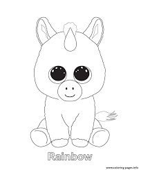 Hello kitty painting easter eggs coloring page. Ty Unicorn Coloring Pages Coloring And Drawing