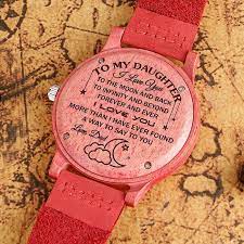 Great Gift For Daughter Engraving Wooden Watch To My Daughter Watch Gifts Wooden Watch Engraved Personalized Gift Store