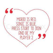 We did not find results for: Funny Love Quote Mario Is Red Sonic Stock Vector Colourbox