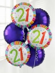 Birthday balloons are a great present idea for a 21st, 30th birthdays, 40th, 50th birthday gifts, 60th, 70th, 80th birthday even 100! 21st Birthday Balloons