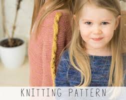 KNITTING Pattern-the Calligraphy Pullover 2/3, 4/5, 6/7, 8/9, 10/11, 12/14,  Small, Medium and Large Sizes