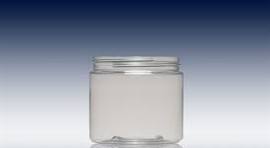 16 oz / 500 ml 89-400 clear polyethylene terephthalate (PET) Wide Mouth Jars - Product Code: 16J89PET-C