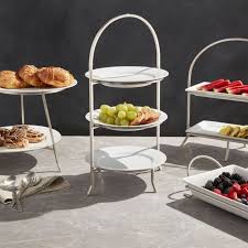 Cambridge Round 2 Tier Server With Plates Reviews Crate And Barrel Tiered Stand Tiered Server 3 Tier Stand