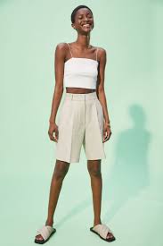 You can wear them with shop sandals, athletic shoes, flats, and even heels. Linen Blend Bermuda Shorts Light Beige Ladies H M