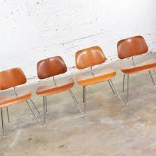 Vintage Mid Century Modern Eames Dcm Dining Chairs For Herman Miller Set Of 4 Warehouse 414