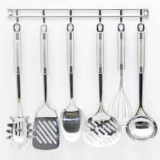 The pizza cutter is a favorite because it easily slices through all types of pizza. Cskochsysteme Exquisite Kitchen Utensils Hanging Rack Set Reviews Temple Webster