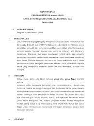 Kertas kerja program sokongan linus ( 2017) siti hasnah osman. Kertas Kerja Mentor Mentee Linus 2016 Docx