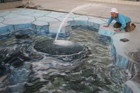 Pengerjaan dilakukan pada malam hari ketika jalanan sepi, 'sehingga kita juga enak kalau. Lukisan 3d Ini Dibikin Di Jalanan Kamu Yang Melihatnya Pasti Akan Berhenti Sejenak Untuk Berfoto Di Sini