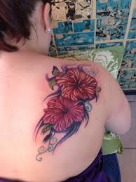Henna body art tattoo schablone zeichnung. Tina19860 Hibiskusbluten Schulter Tattoos Von Tattoo Bewertung De