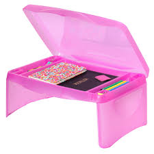 Its legs extend to almost 13 inches, and you can adjust the desk's angle as well, making it more customizable to your desired posture—just make sure you have an even surface. Buy Kids Folding Lap Desk Pink Ndash Foldable Lap Tray With Storage Ndash Portable Activity Table With Legs Perfect For Writing Drawing Snacks And More In Cheap Price On M Alibaba Com