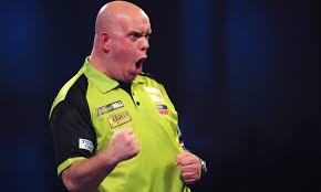 Peter wright beats michael van gerwen to join dimitri van den bergh in the final of the world matchplay in blackpool. Michael Van Gerwen Eases Into Pdc World Championship Last 16 Pdc World Championships The Guardian