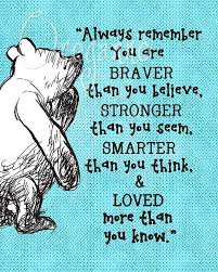 Promise me you'll always remember: Pooh Illustrationnursery Wall Art Always Remember You Are Braver Than You Believe Stronger Than You Seem Smarter Than You Think And Loved Thinking Quotes Favorite Child Quotes Stronger Than You